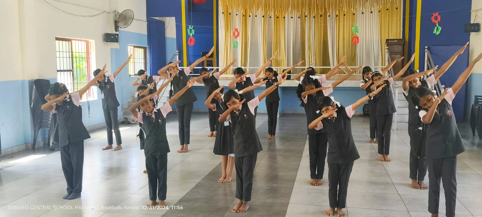 Sangeo Central School Paduppu activities zumba dance